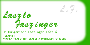 laszlo faszinger business card